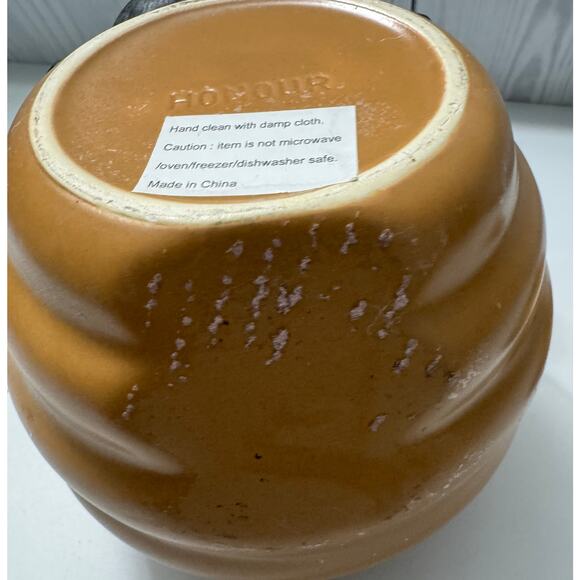 Y2K Honour Pottery Black Bear And Beehive Leaning Or Standing Cookie Jar - Picture 11 of 12